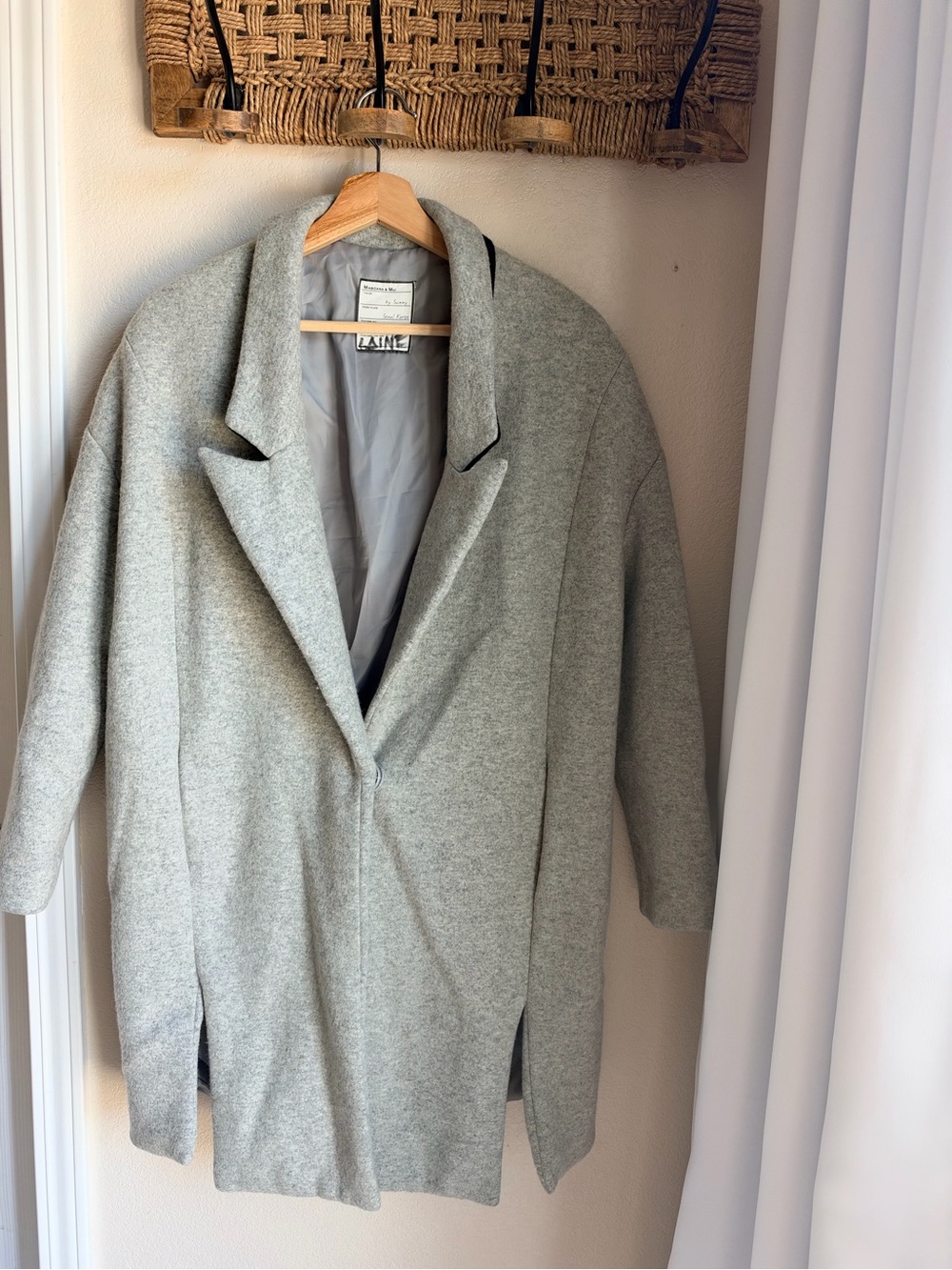 Oversized Light Gray Women's Coat - Brand: